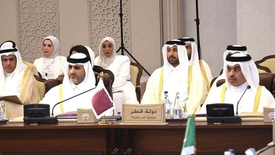 جانب من المشاركة القطرية في الاجتماع