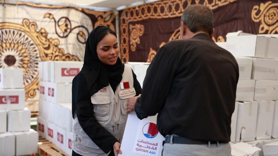 جانب من المساعدات