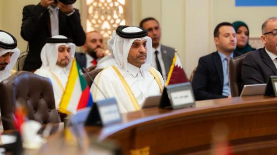 جانب من المشاركة القطرية في الاجتماع