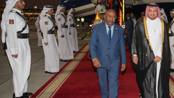 جانب من وصول رئيس جزر القمر