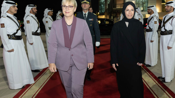 جانب من مغادرة  رئيسة سلوفينيا