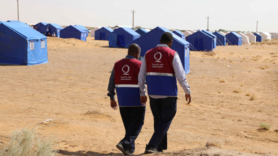 جانب من مخيم قطر الخير