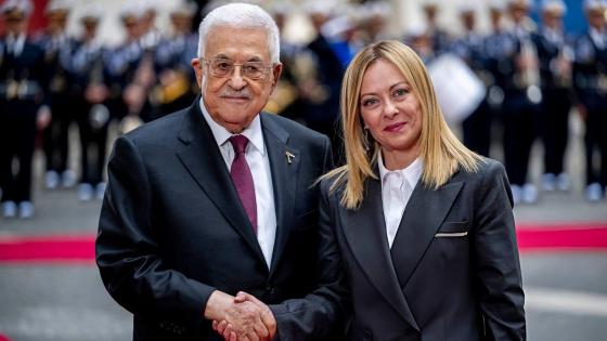 الرئيس الفلسطيني ورئيسة وزراء إيطاليا