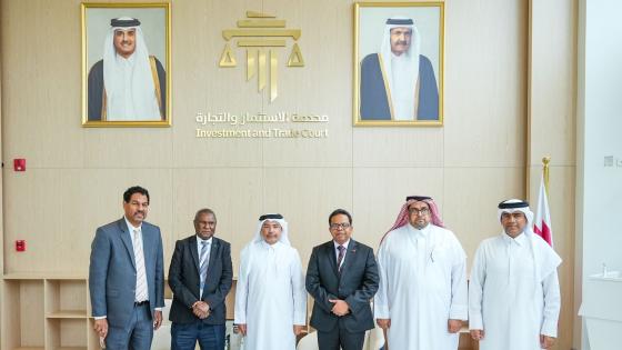 جانب من استقبال الوفد القضائي