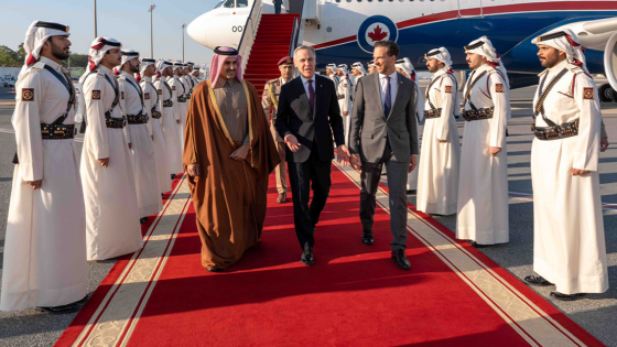 جانب من وصول رئيس وزراء كندا