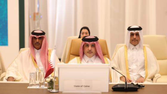 جانب من مشاركة سعادة وزير البيئة والتغير المناخي في الاجتماع