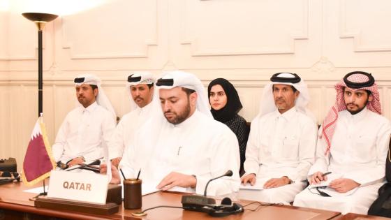 جانب من المشاركة القطرية في الاجتماع