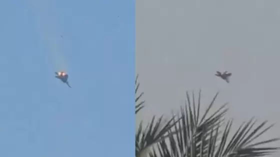 صور من زوايا مختلفة توثق سقوط الطائرة