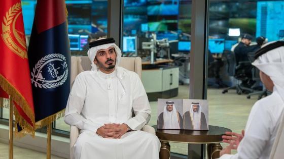 جانب من مقابلة سعادة وزير الداخلية مع تلفزيون قطر