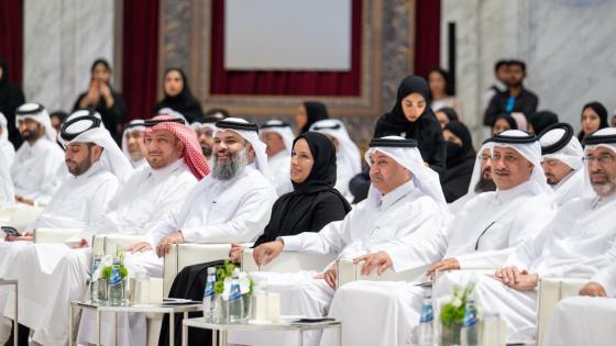 سعادة وزير التنمية الاجتماعية والأسرة  خلال حفل الإطلاق