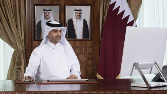 جانب من الاجتماع عبر تقنية الاتصال المرئي