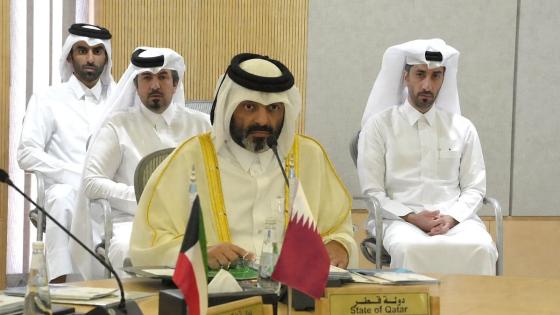 جانب من المشاركة القطرية في الاجتماع