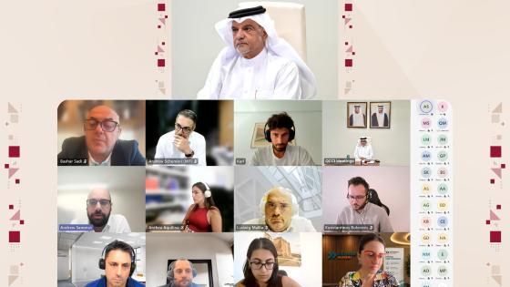 جانب من الاجتماع الذي عقد عن بُعد