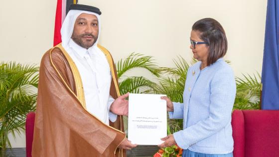 جانب من تسليم أوراق الاعتماد