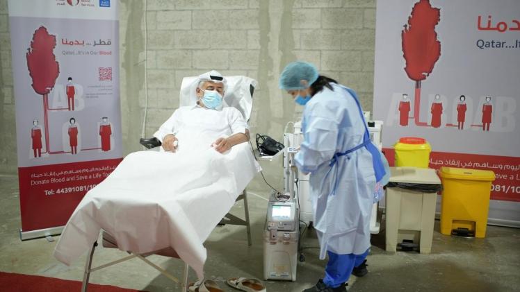 جانب من حملة التبرع بالدم