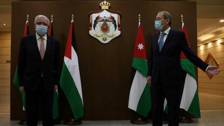 وزيرا الخارجية الأردني والفلسطيني