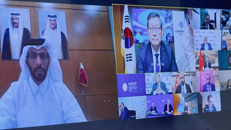 كلمة الرئيس بوتين خلال لقاء مرئي على هامش منتدى سانت بطرسبورغ الاقتصادي الدولي