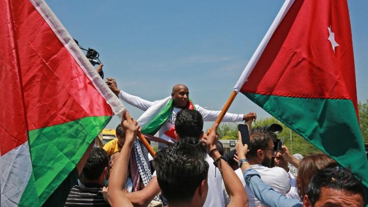 لحظات الإفراج عن الأسير أبو جابر