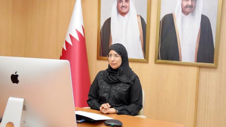 وزيرة الصحة العامة خلال مشاركتها في قمة "جافي - كوفاكس"