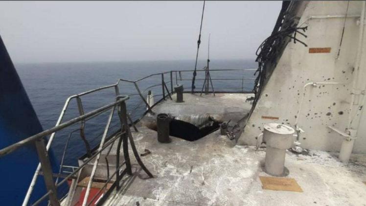 ناقلة النفط المستهدفة قبالة سواحل عمان