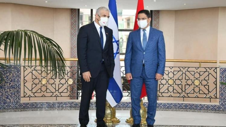 جانب من زيارة وزير خارجية الاحتلال الإسرائيلي إلى المغرب