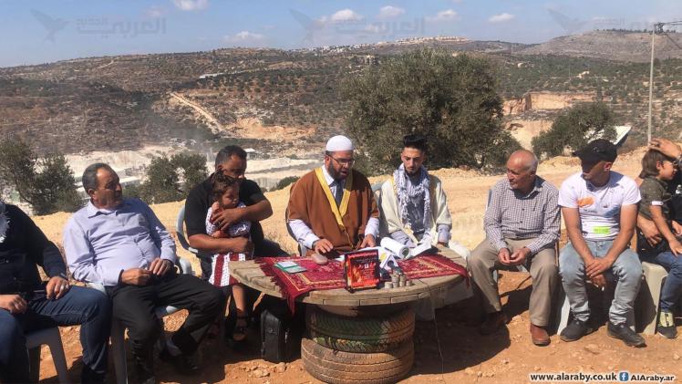 جانب من حفل عقد القران على جبل صبيح