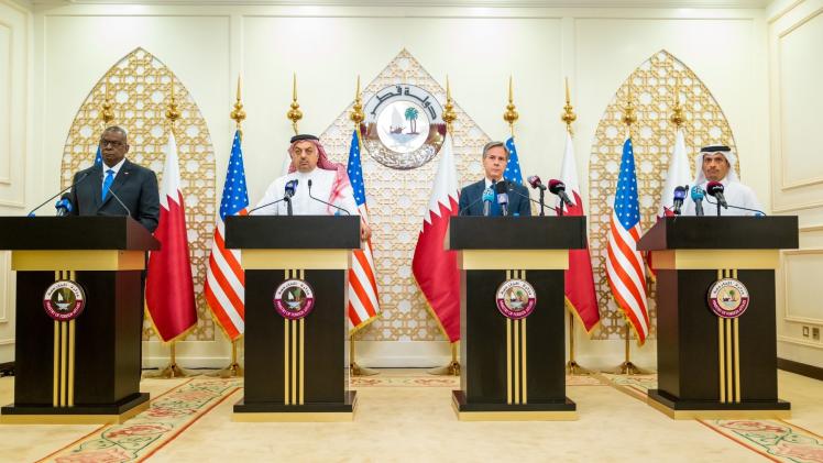 جانب من المؤتمر الصحفي المشترك