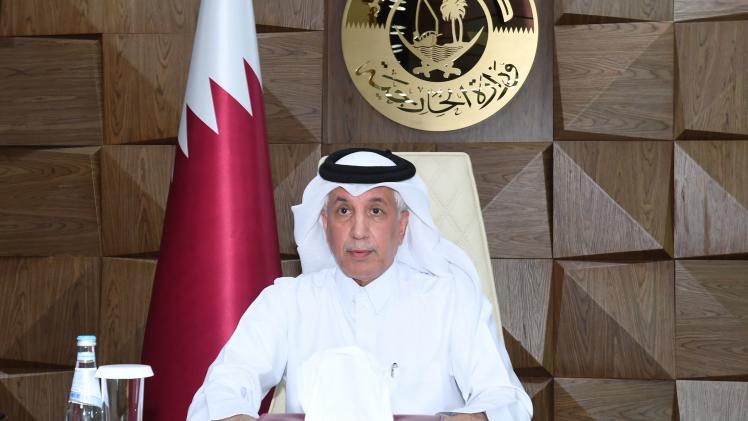 جانب من مشاركة سعادة السيد سلطان بن سعد المريخي وزير الدولة للشؤون الخارجية