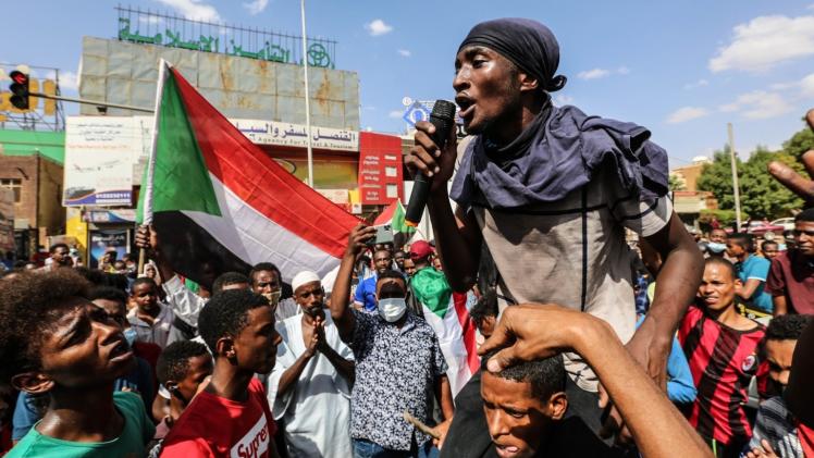 جانب من المظاهرات في السودان