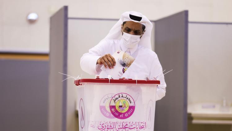 جانب من عملية الاقتراع