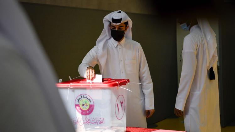 جانب من عملية الاقتراع