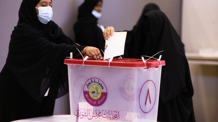 جانب من عملية الاقتراع