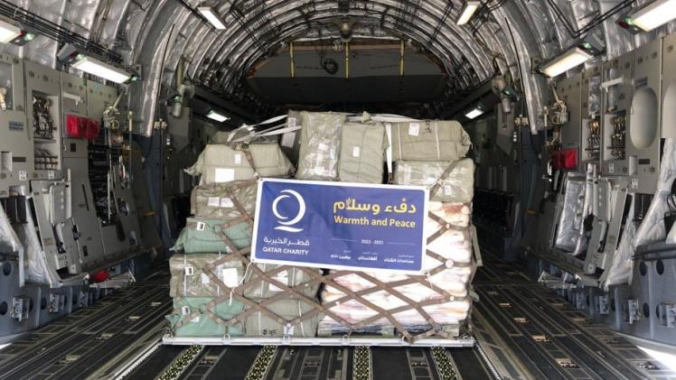 جانب من المساعدات