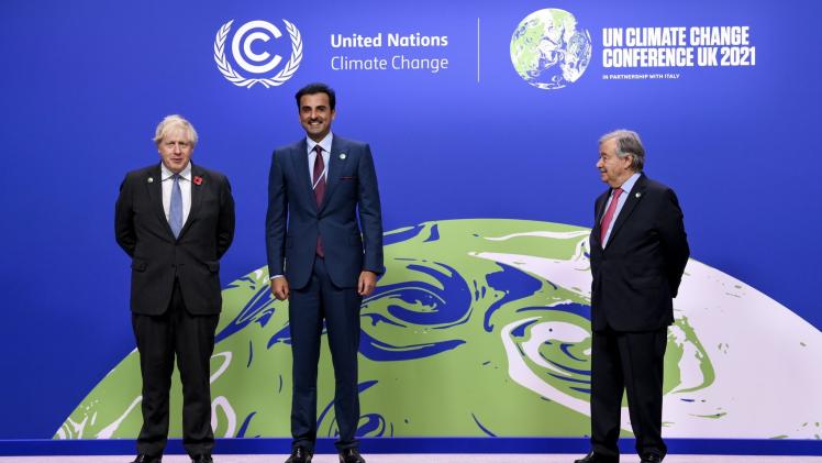 مشاركة صاحب السمو الشيخ تميم بن حمد آل ثاني أمير البلاد المفدى في مؤتمر COP26