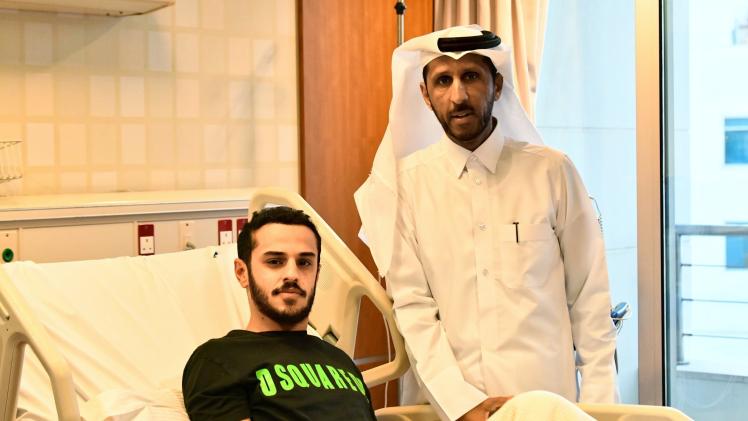 اللاعب عثمان اليهري بالمستشفى