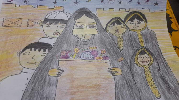 إحدى الرسومات المُقدمة بالمسابقة الفنية