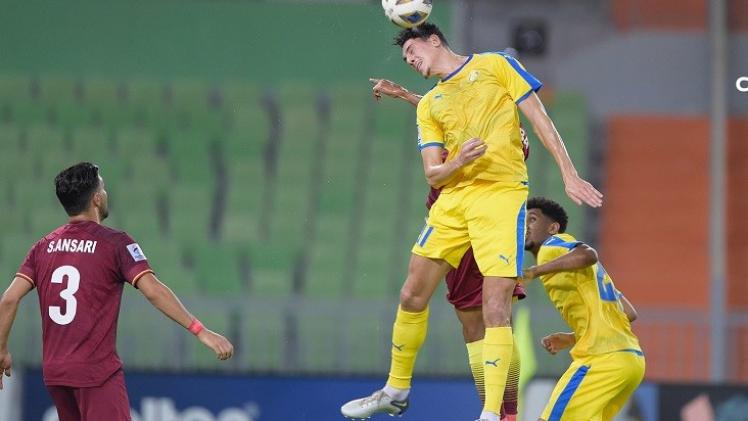 جانب من مباراة الغرافة وفولاذ الإيراني