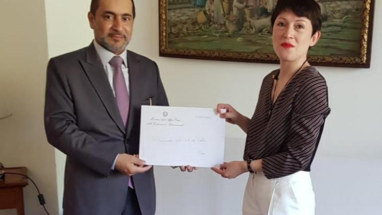 جانب من تسليم أوراق الاعتماد