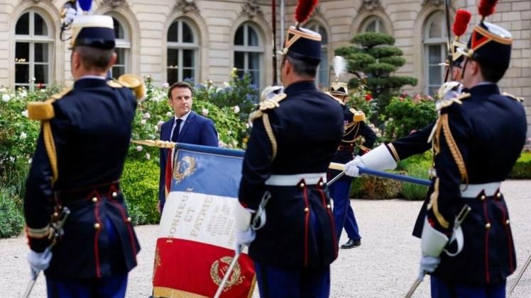 جانب من حفل تنصيب ماكرون لولاية ثانية