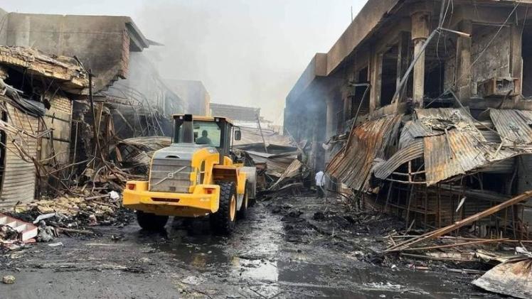 الحريق تسبب في خسائر كبيرة