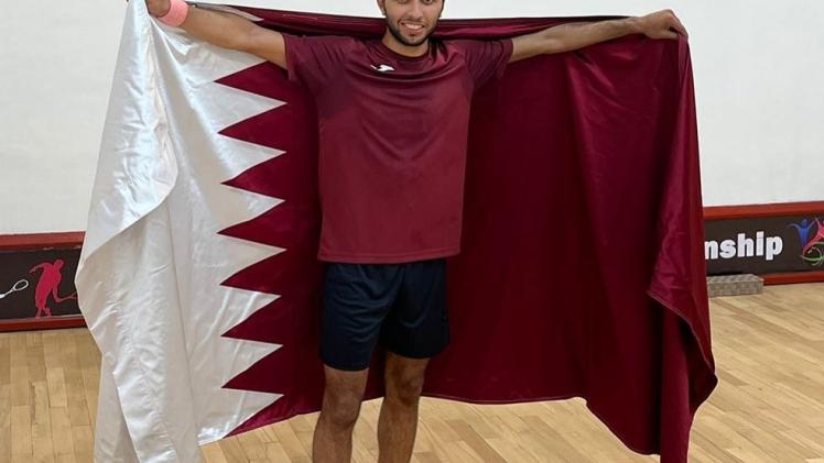 لاعب الإسكواش القطري عبدالله التميمي
