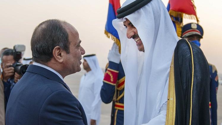 الرئيس السيسي في استقبال سمو الأمير