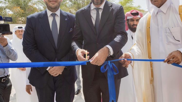 خلال افتتاح مقر بعثة الاتحاد الأوروبي بالدوحة