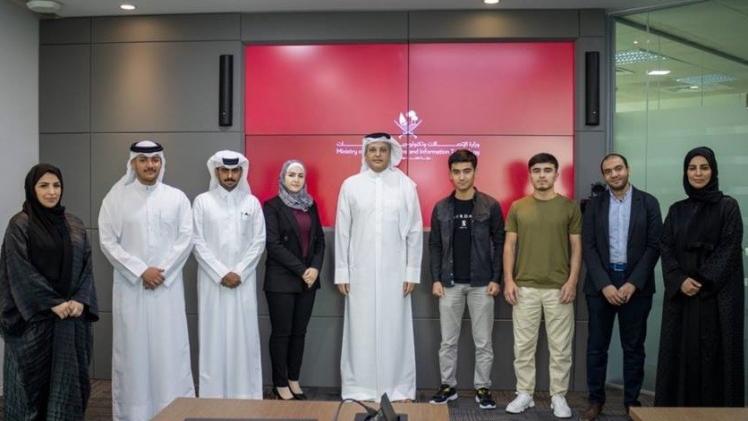 جانب من الفائزين في حاضنة الأعمال الرقمية