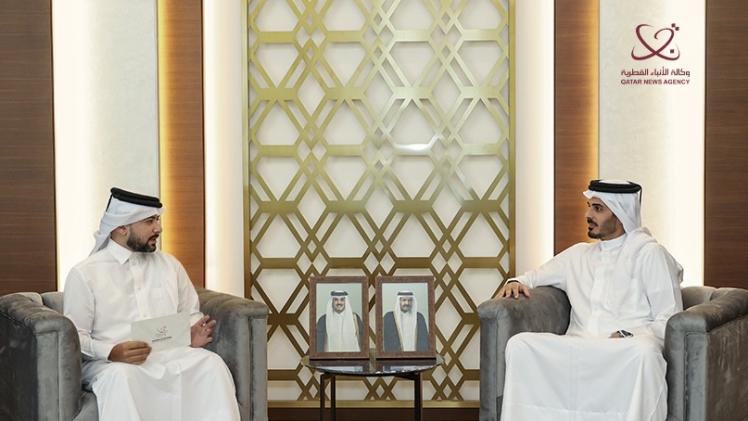 سعادة الشيخ خليفة بن حمد آل ثاني في حديثه لوكالة الأنباء القطرية