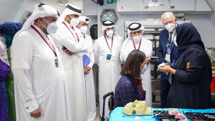 جانب من الجولة التفقدية لمستشفى العيون