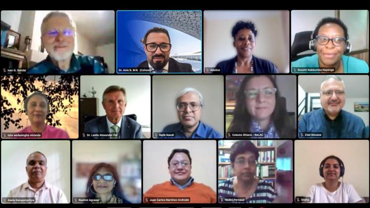 جانب من الجلسات الافتراضية للمؤتمر