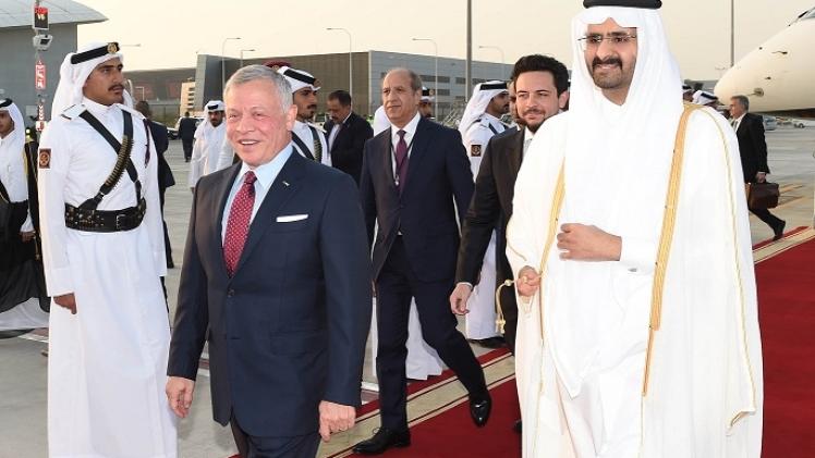 جانب من استقبال سمو ملك الأردن