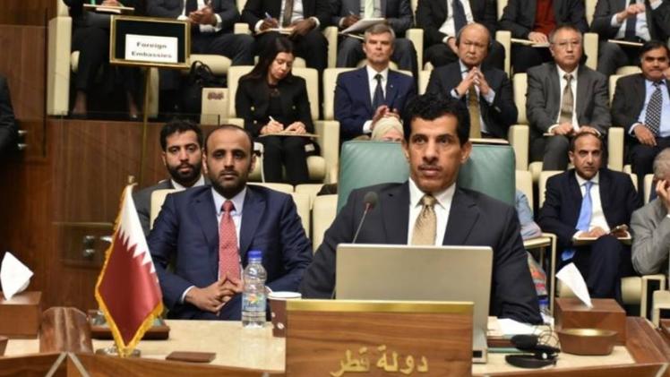 سعادة السيد سالم مبارك آل شافي المندوب الدائم لدولة قطر لدى جامعة الدول العربية