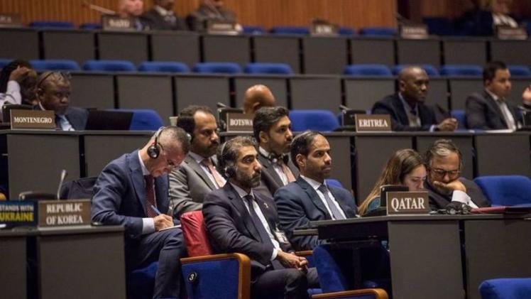 الوفد القطري المشارك بالمؤتمر